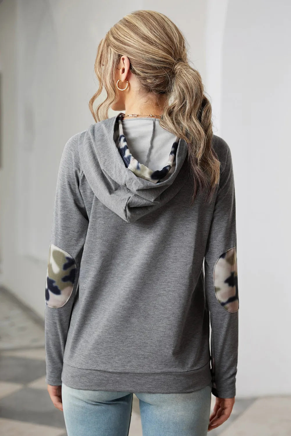 Gray Double Hooded Sweatshirt