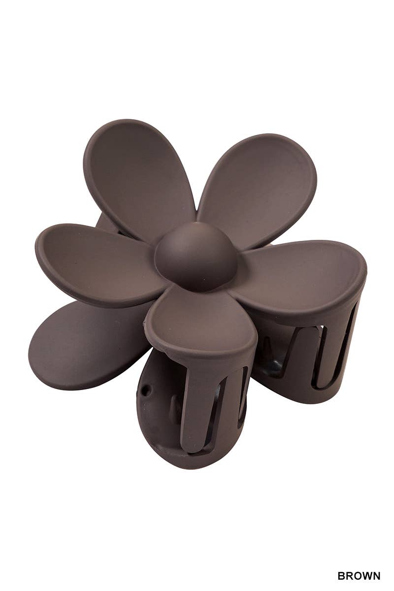 ....42POPS Large Flower Hair Claw Hair Clip Valentine gift: OS / MOCHA/ASH MOCHA-163586