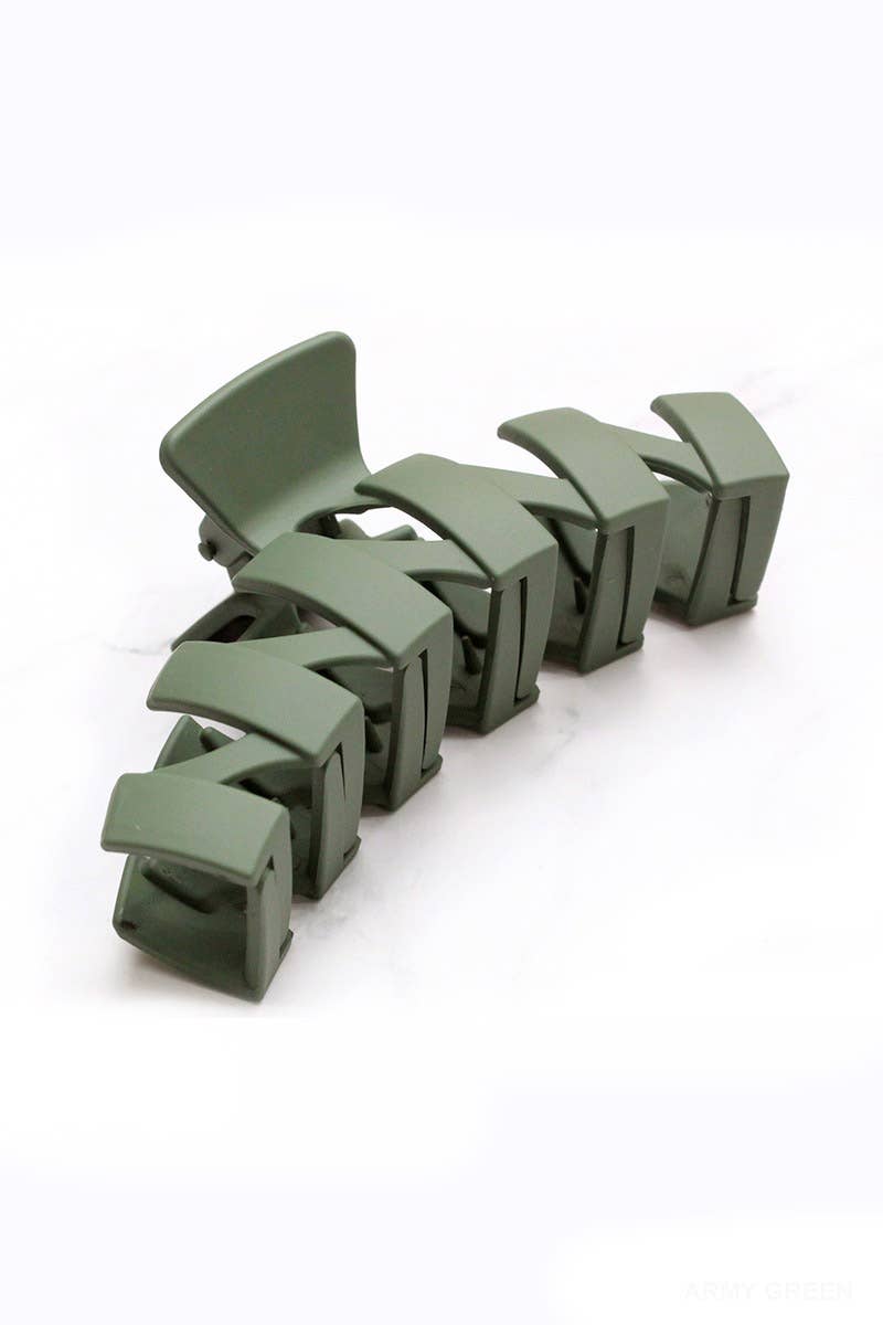 ,.Zigzag Hair Claw Clip: OS / RUST-158439