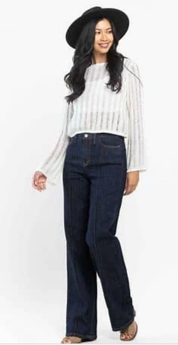Dark Blue Pin Stripe Judy Blue