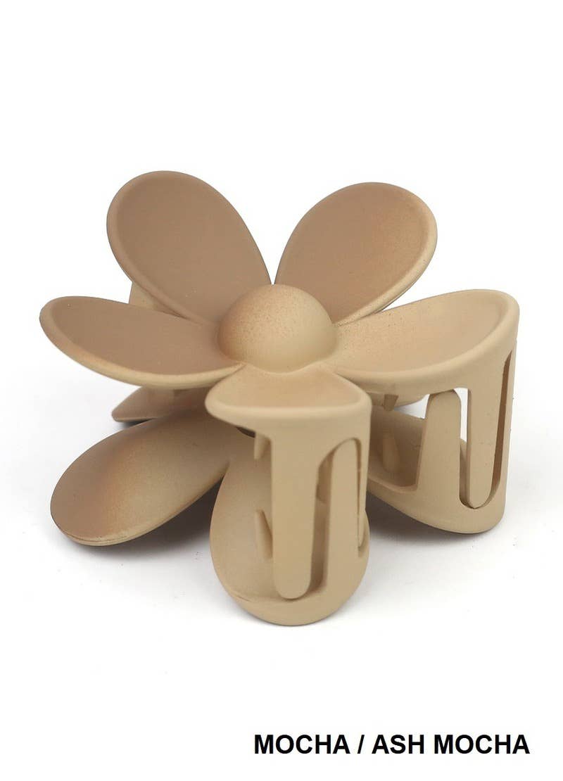 ....42POPS Large Flower Hair Claw Hair Clip Valentine gift: OS / BLACK/BROWN-161867