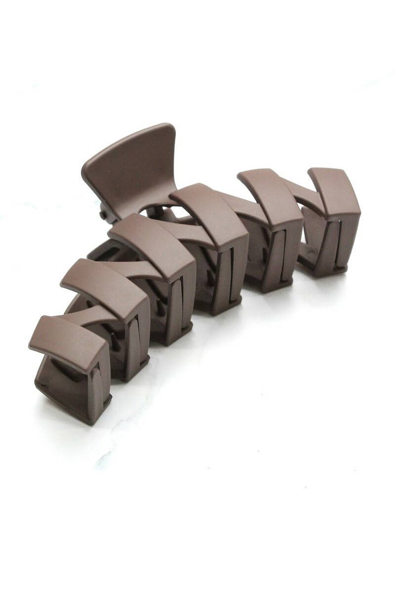 ,.Zigzag Hair Claw Clip: OS / RUST-158439