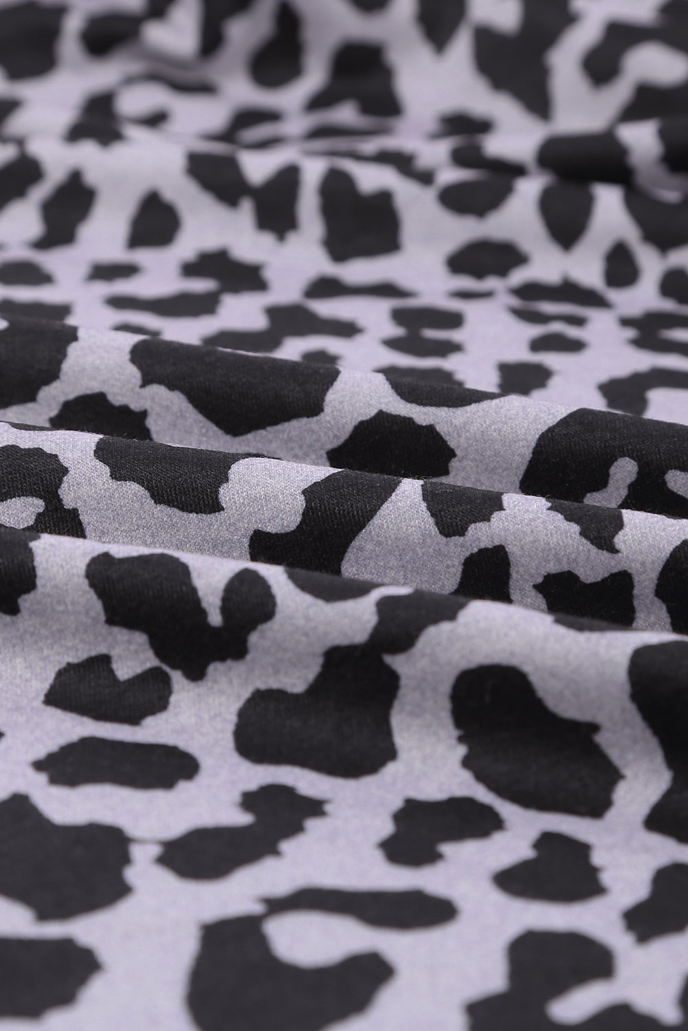 Sequin Shoulder Splicing Leopard Long Sleeve Top