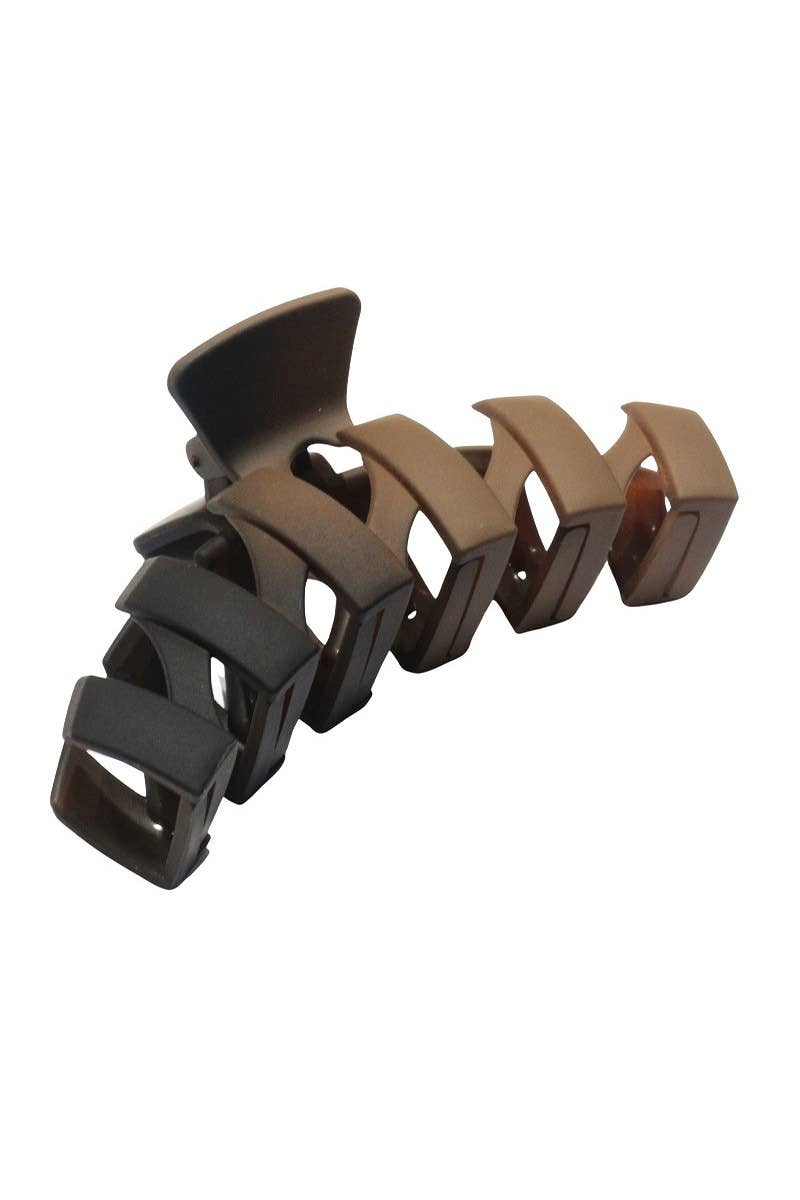 ,.Zigzag Hair Claw Clip: OS / RUST-158439