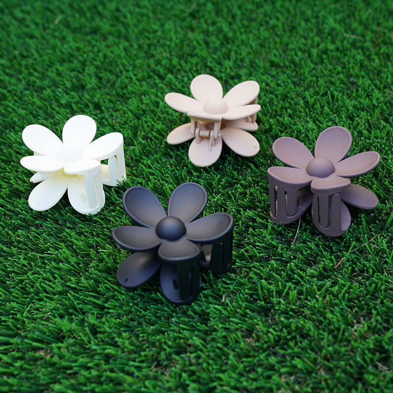 ....42POPS Large Flower Hair Claw Hair Clip Valentine gift: OS / MOCHA/ASH MOCHA-163586