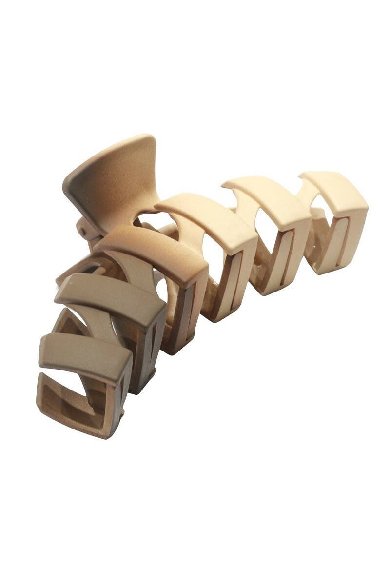 ,.Zigzag Hair Claw Clip: OS / RUST-158439