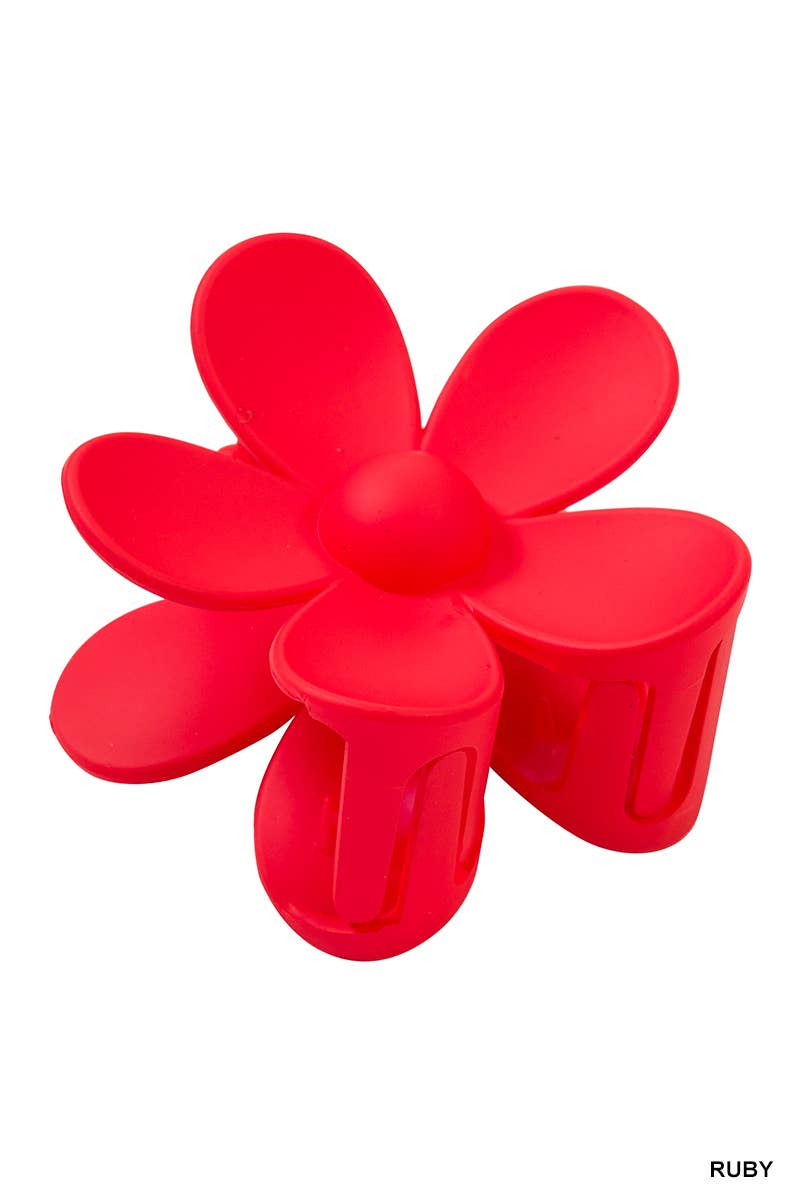 ....42POPS Large Flower Hair Claw Hair Clip Valentine gift: OS / BLACK/BROWN-161867