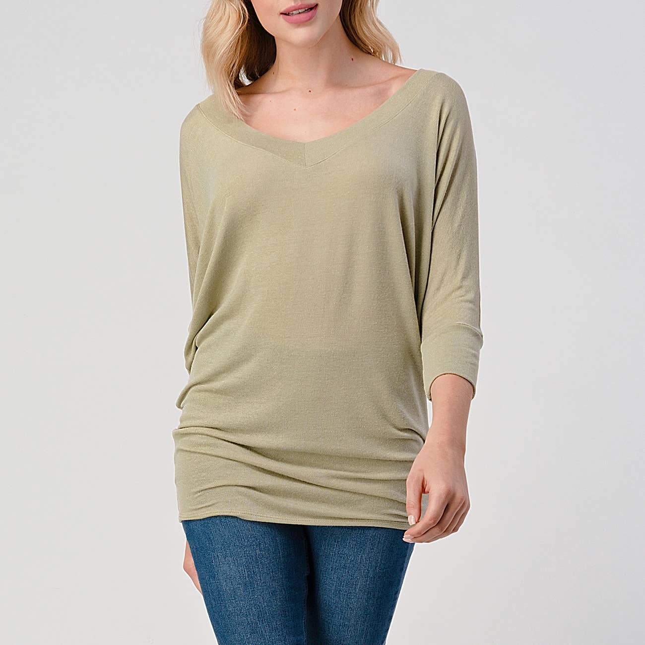 Mineral Pink 3/4 sleeve shirt
