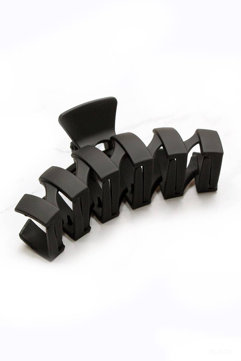 ,.Zigzag Hair Claw Clip: OS / RUST-158439