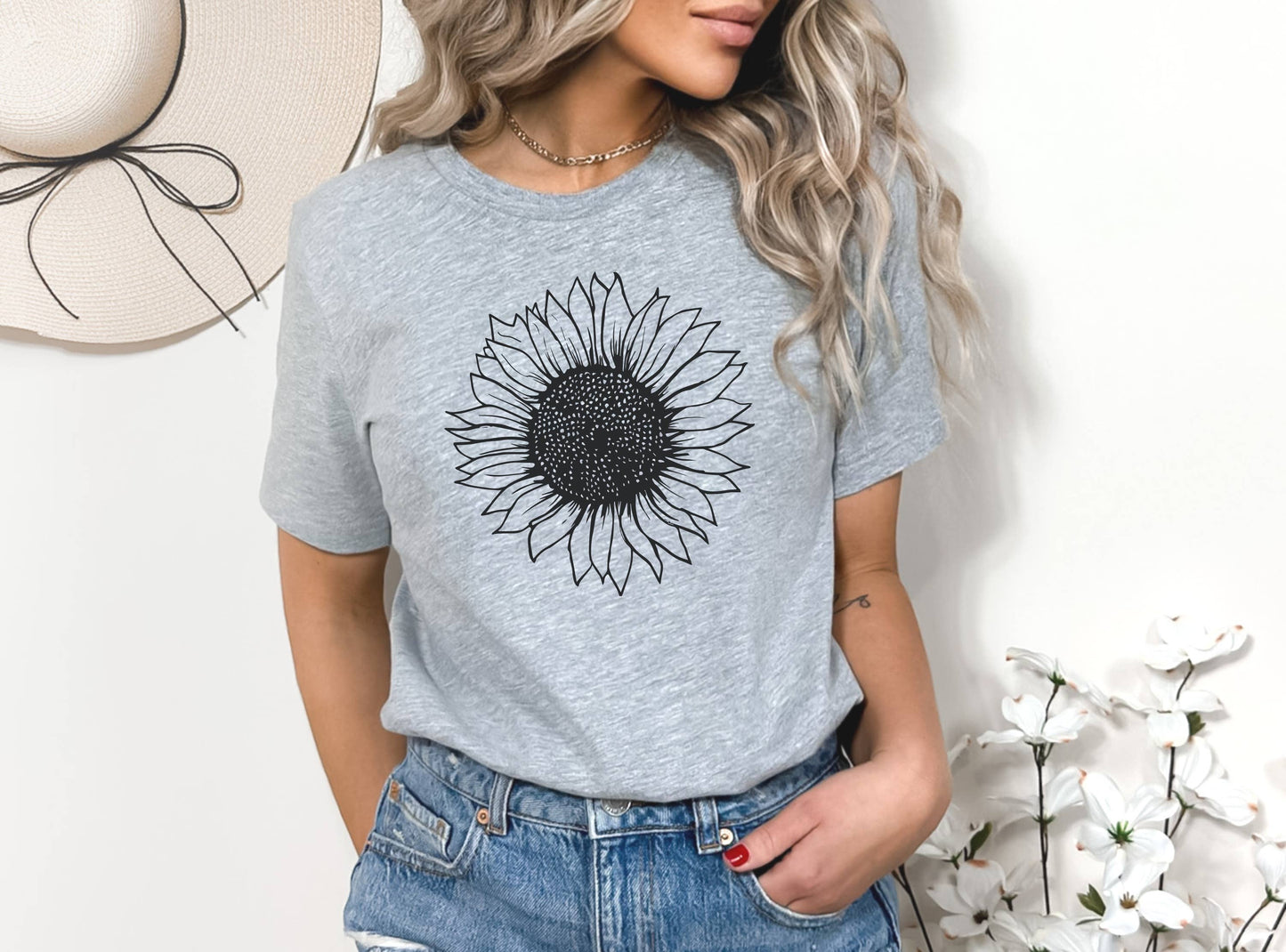 Sunflower Shirt - Flower Shirt - Boutique Bestseller: M - Unisex / Mustard
