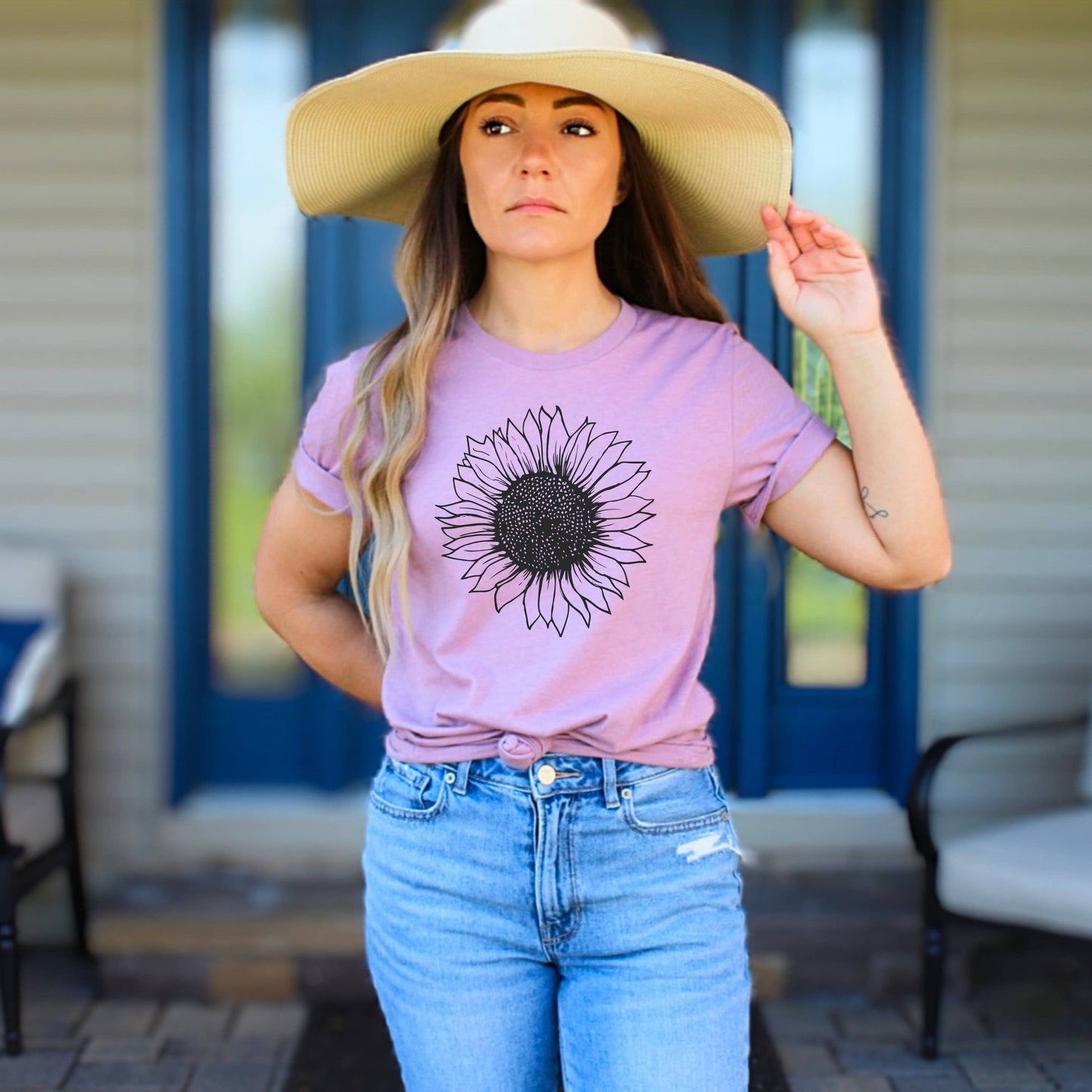 Sunflower Shirt - Flower Shirt - Boutique Bestseller: L - Unisex / Mustard