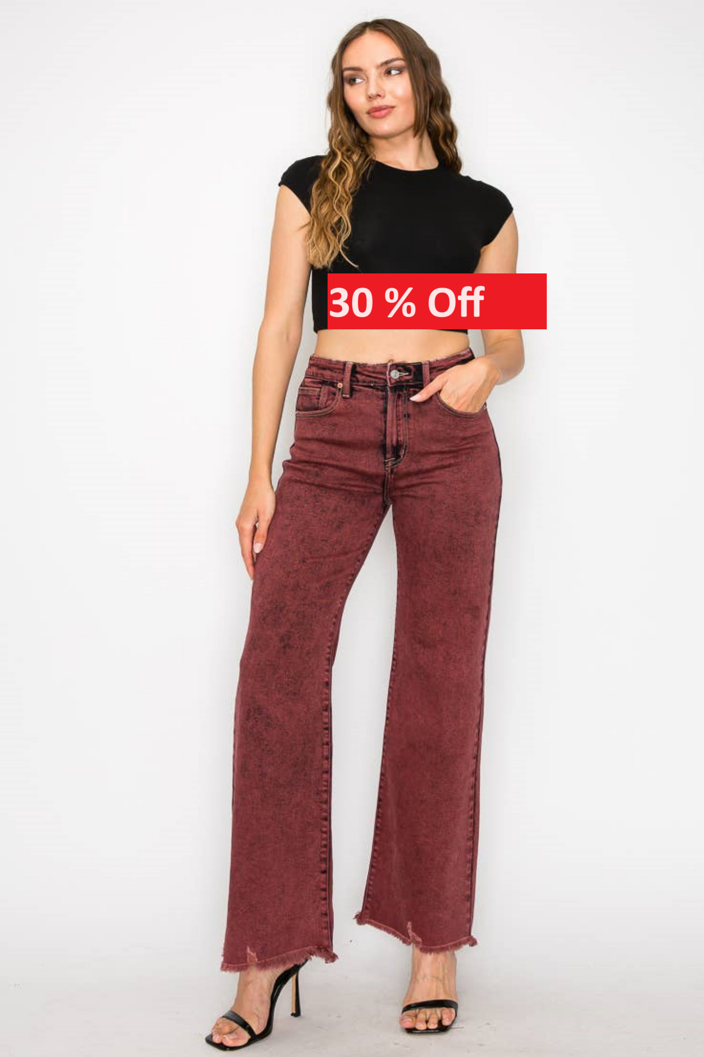 Burgundy Jeans