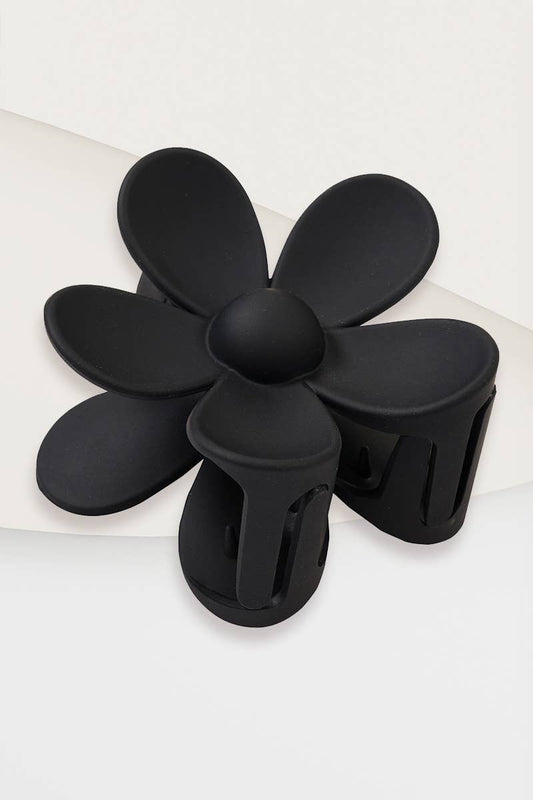 ....42POPS Large Flower Hair Claw Hair Clip Valentine gift: OS / BLACK-157775