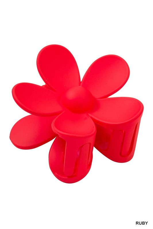 ....42POPS Large Flower Hair Claw Hair Clip Valentine gift: OS / RUBY-157786
