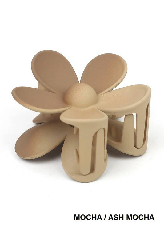 ....42POPS Large Flower Hair Claw Hair Clip Valentine gift: OS / MOCHA/ASH MOCHA-163586
